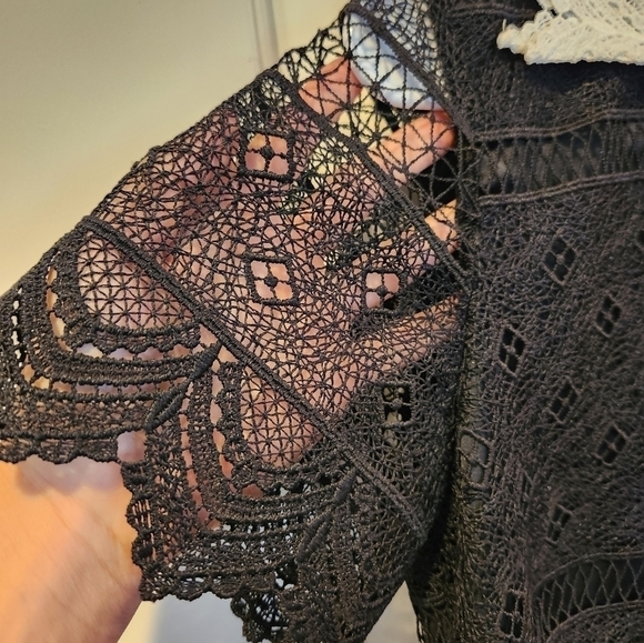 Zara Woman Lace Crochet Guipuire Dress Size Small - Picture 2 of 9